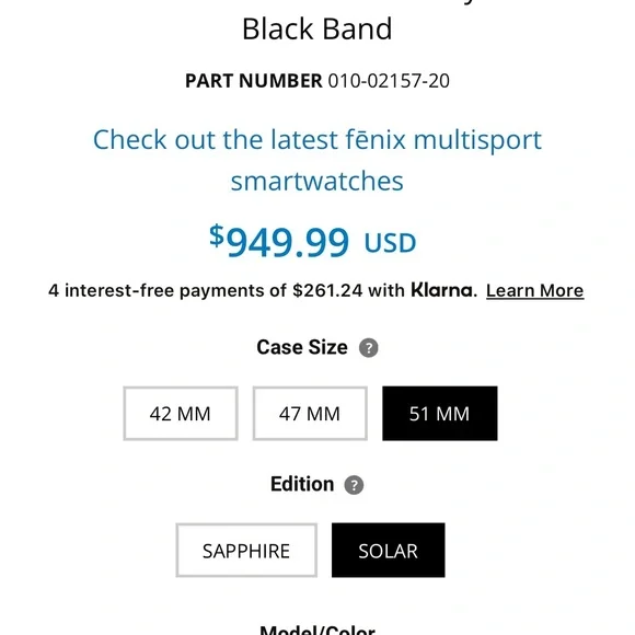 Garmin Fenix 6x pro Solar 51mm titanium